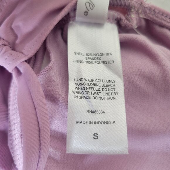 Salt & Cove Women Two Piece Lilac & Black Tankini Swimsuit Set Size S - Picture 4 of 14